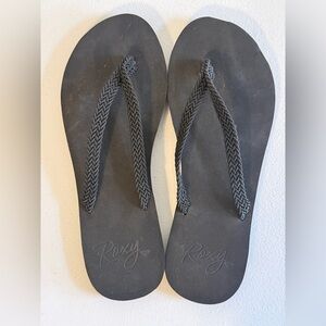 Roxy Women's Malia Flip Flop Sandals With Soft Braided Straps Soft Sole Size 8